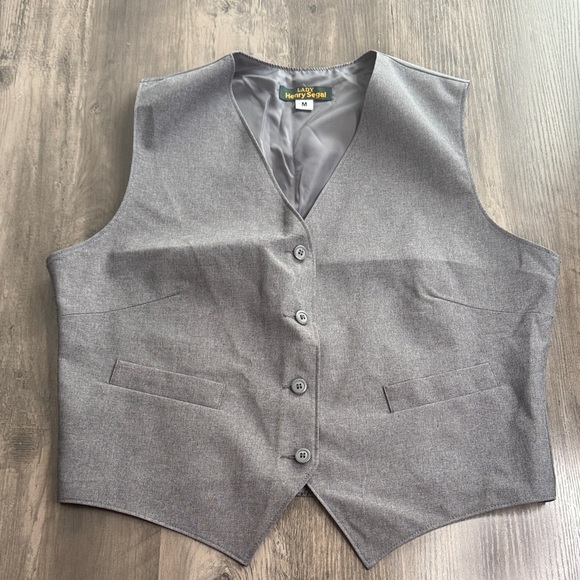 Lady Henry Segal Jackets & Blazers - Preppy Gray Tailored Women's Vest